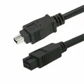 Cmple 9 PIN- 4PIN BILINGUAL FireWire 800- FireWire 400 Cable -15FT- Black 708-N